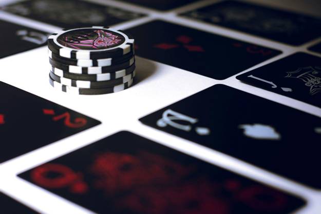 Casino chips at table