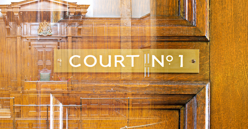 Courtroom door